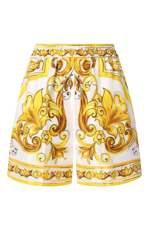 Шелковые шорты Dolce & Gabbana FTC4ST/HI1TK Жёлтый FTC4ST/HI1TK