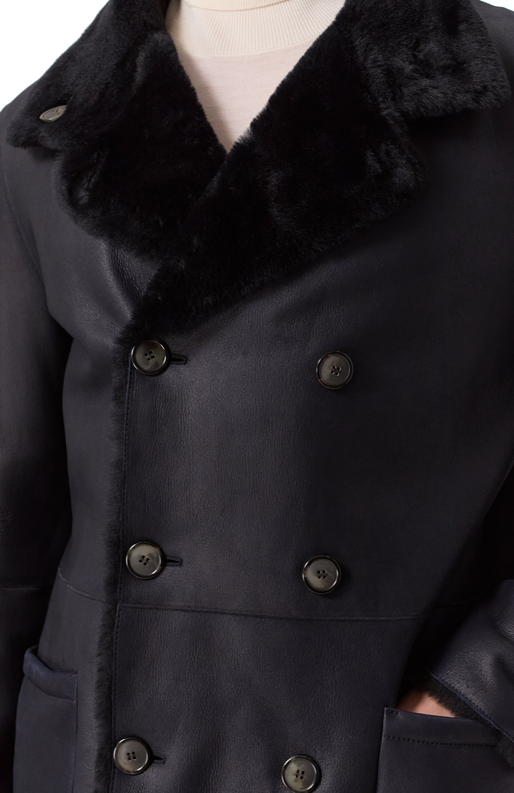 Двусторонняя дубленка из овчины GIORGIO ARMANI, арт. 4SB03P/4SP19, фото 5