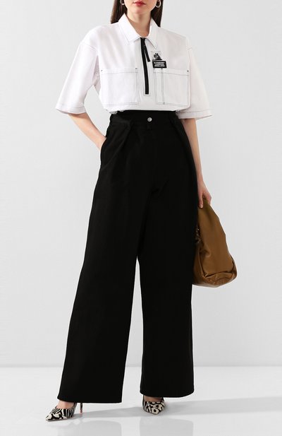 Хлопковая рубашка BURBERRY черно-белого цвета по цене 156000 руб., арт. 4564507, фото 2 Хлопковая рубашка BURBERRY, арт. 4564507, фото 2