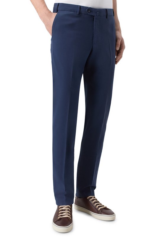 Хлопковые брюки Loro Piana FAE8346 Синий  FAE8346 Фото 3