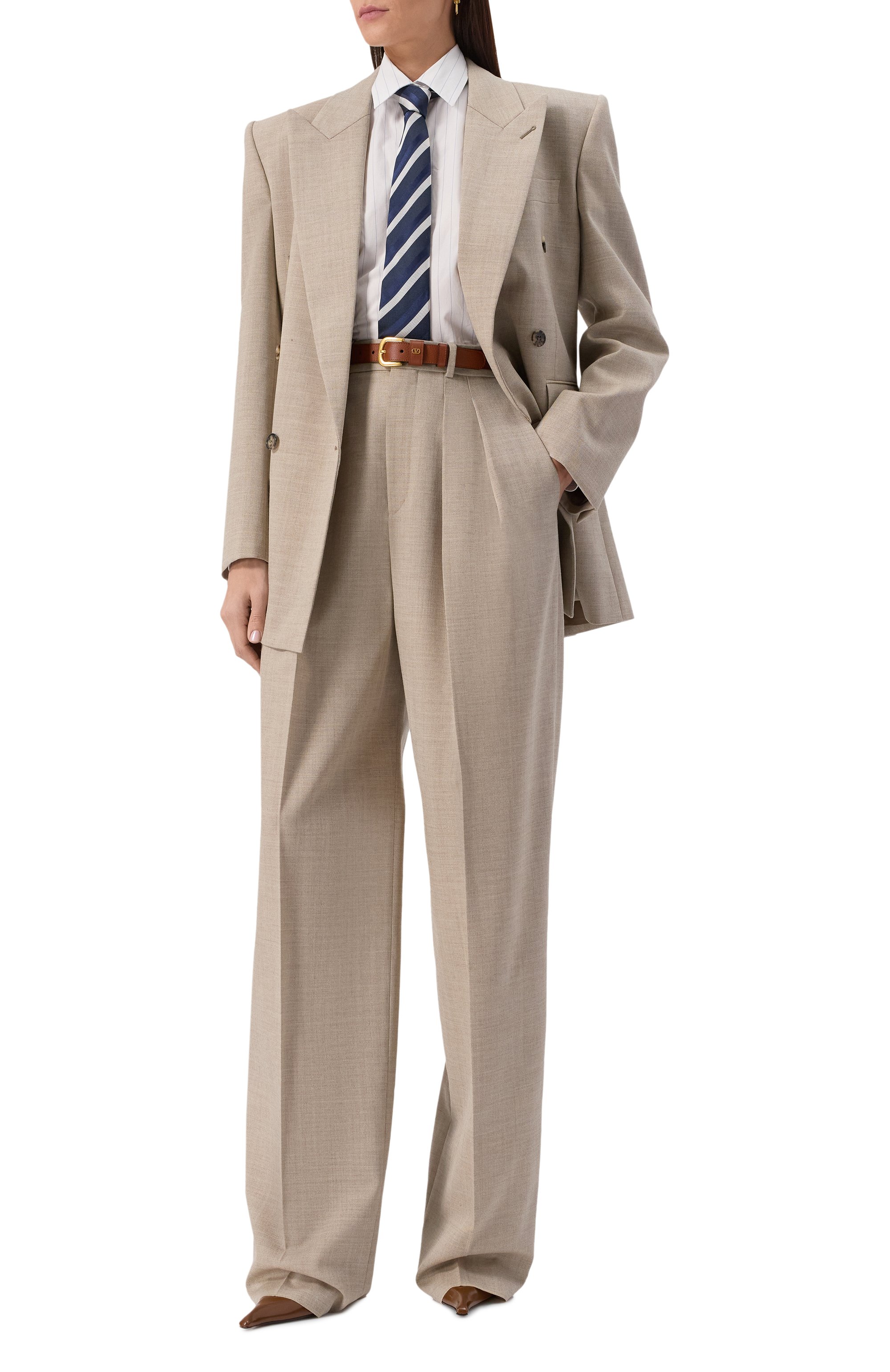 Шерстяные брюки SAINT LAURENT, арт. 824389/Y5K17, фото 2