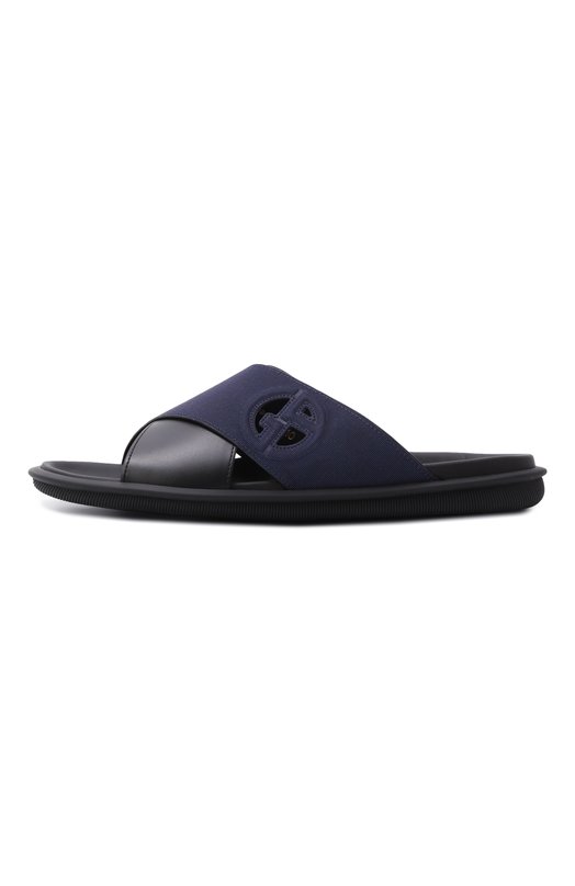 Кожаные шлепанцы Giorgio Armani X2P096/XR382 Синий  X2P096/XR382 Фото 4