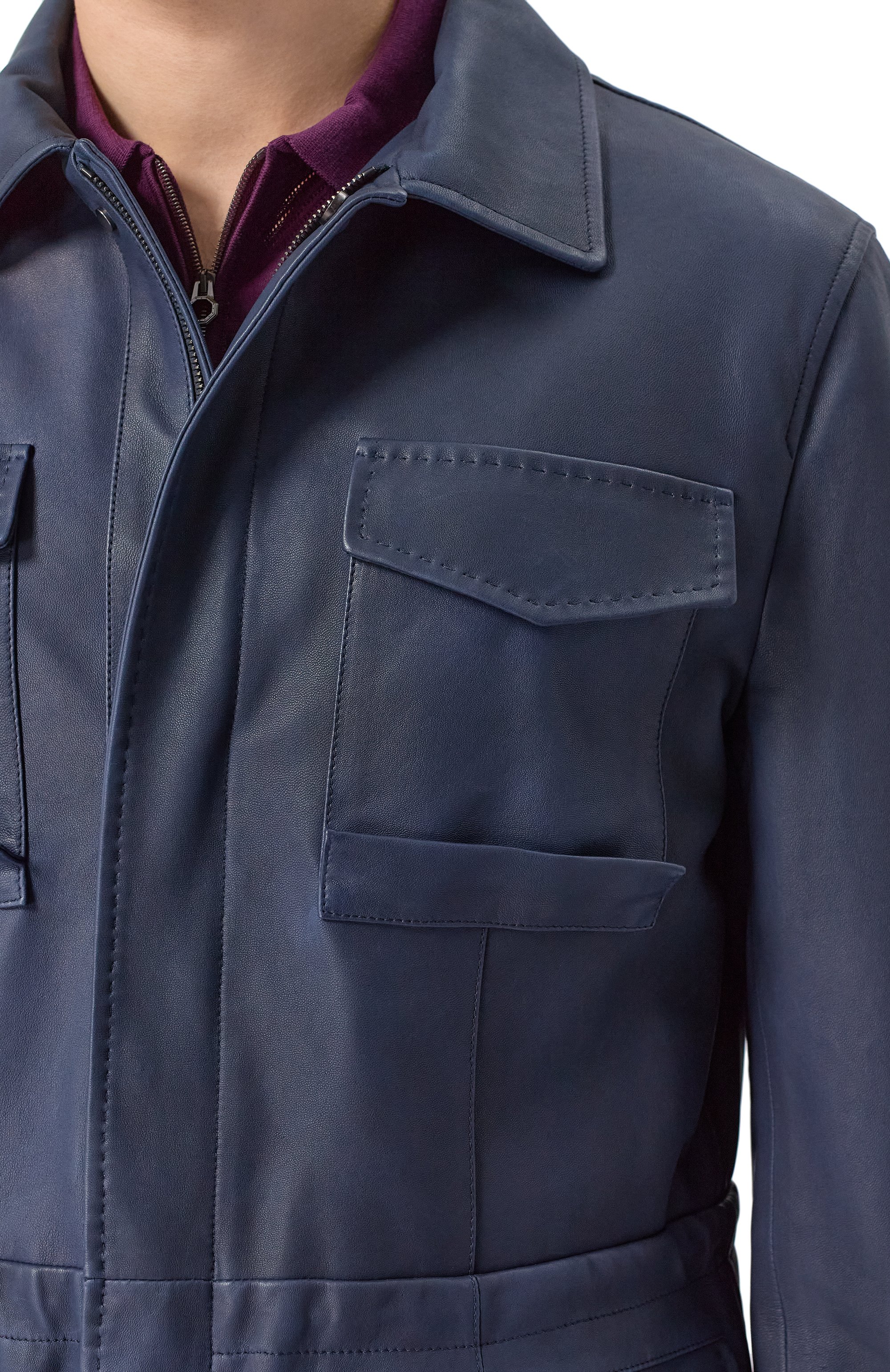 Кожаная куртка KITON, арт. UW2381V0818H, фото 5