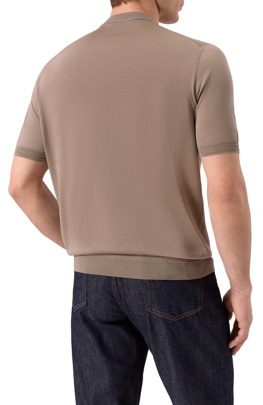 Шелковый джемпер Stefano Ricci K616215G10/F26101 Коричневый  K616215G10/F26101 Фото 4