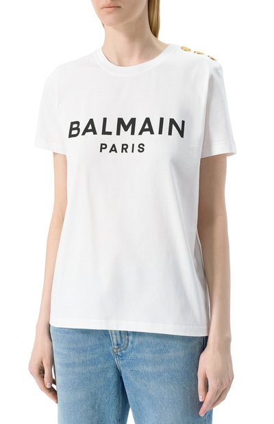 Хлопковая футболка BALMAIN, арт. BF1EF005/BB02, фото 3