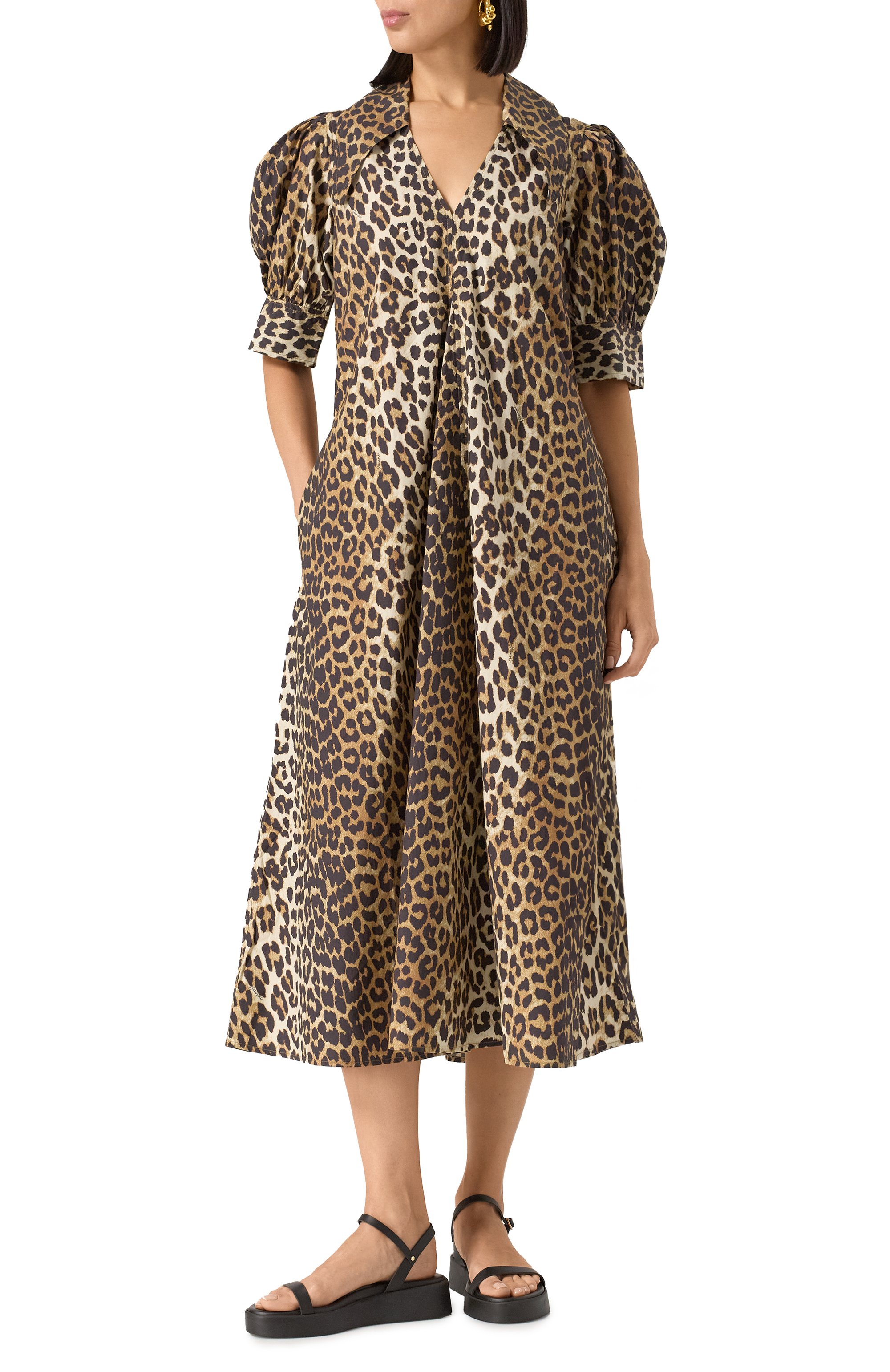 Хлопковое платье GANNI, арт. F8842, фото 3