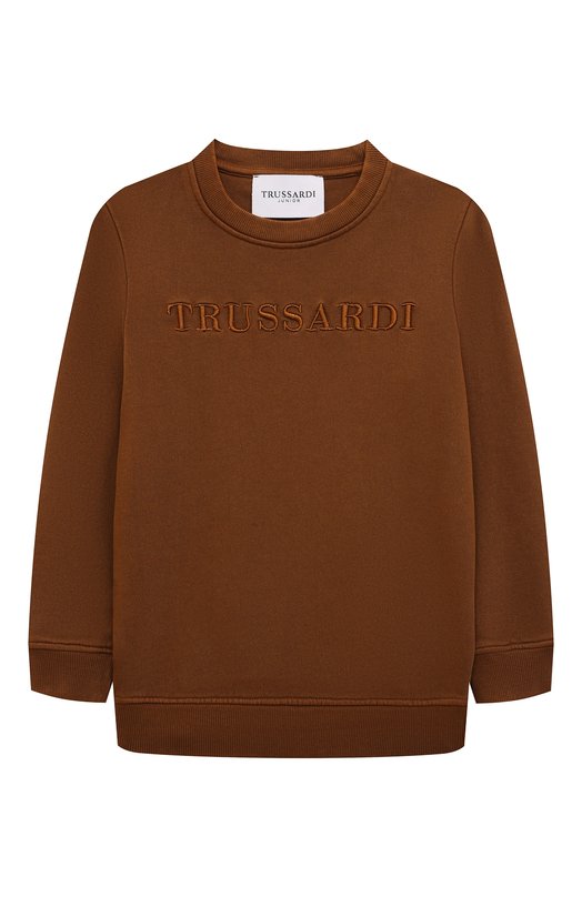 

Хлопковый свитшот Trussardi junior, Коричневый