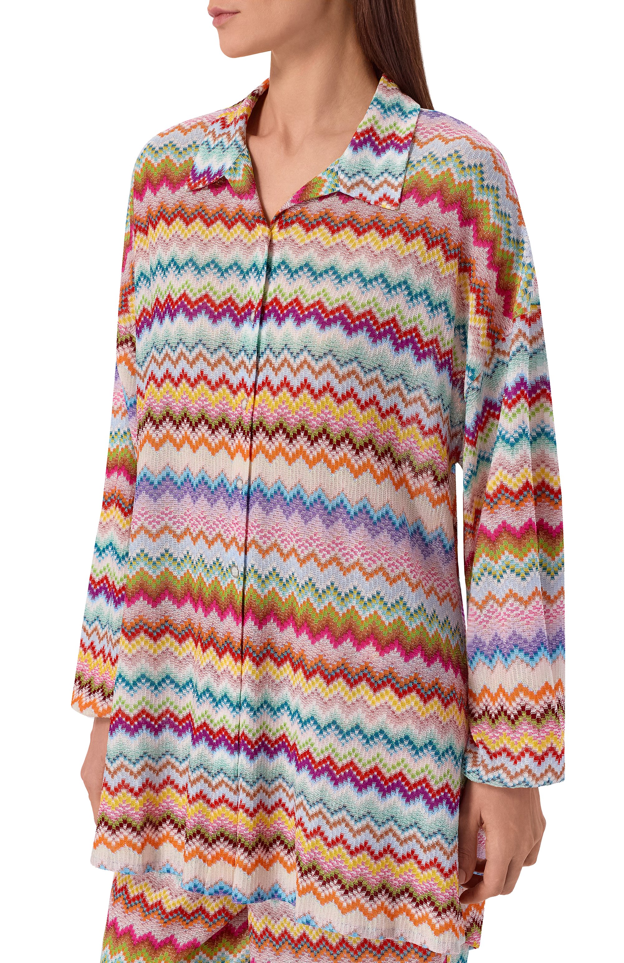 Туника из вискозы MISSONI разноцветного цвета по цене 121500 руб., арт. MC24SK00/BR014F, фото 3 Туника из вискозы MISSONI, арт. MC24SK00/BR014F, фото 3