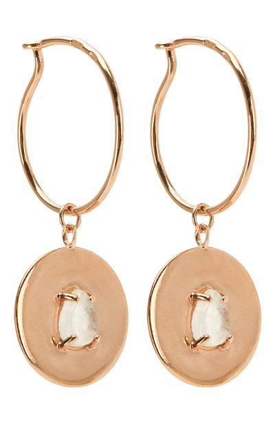 Серьги с лунным камнем: рыбы MOONKA, арт. in-er-mns, фото 3