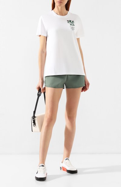 Хлопковая футболка OFF-WHITE белого цвета по цене 19250 руб., арт. 0WAA049R19B070450140, фото 2 Хлопковая футболка OFF-WHITE, арт. 0WAA049R19B070450140, фото 2