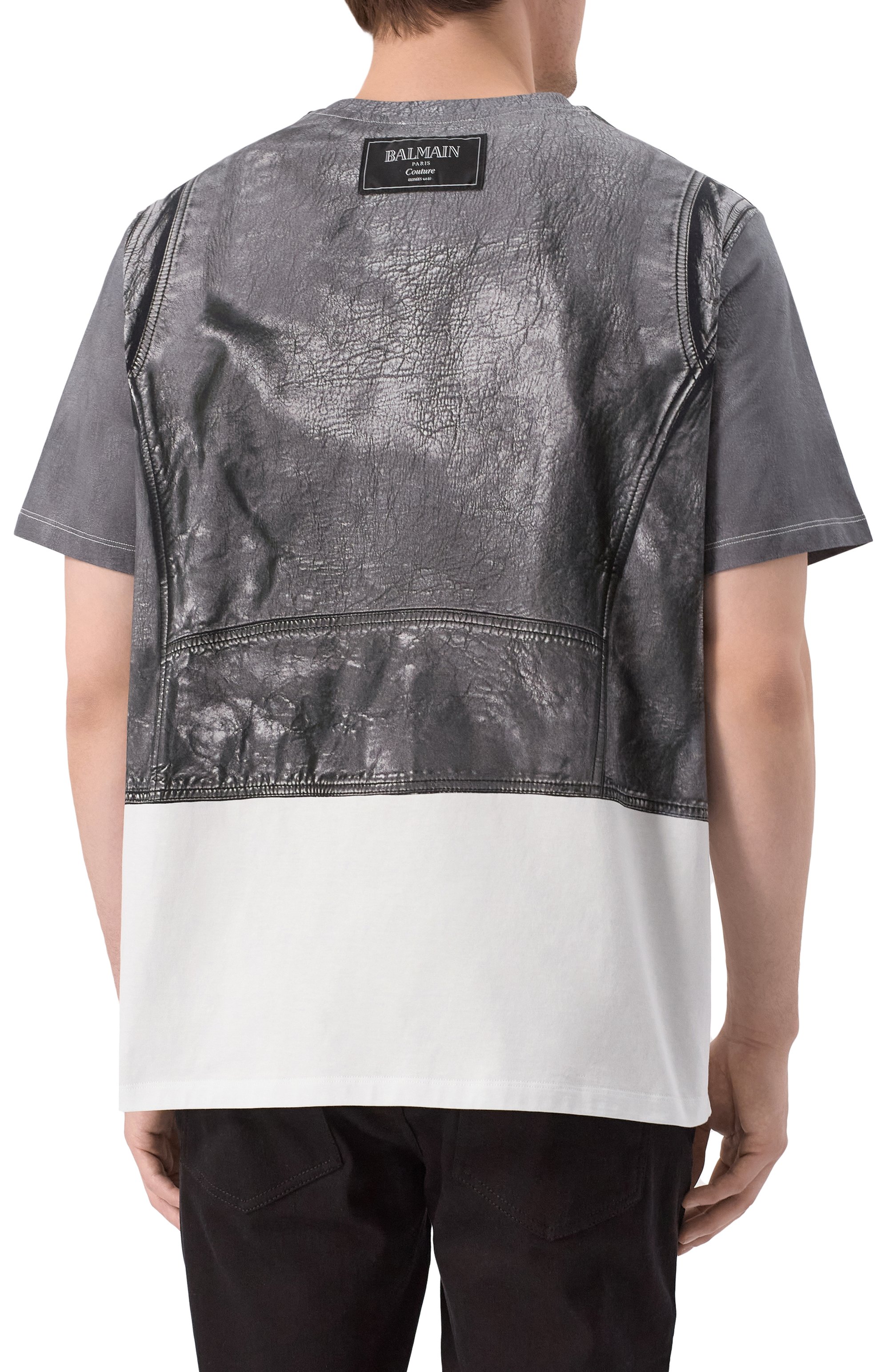 Хлопковая футболка BALMAIN, арт. EH1EG010/GE40, фото 4