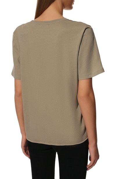 Хлопковая футболка SAINT LAURENT, арт. 647994/YBYL2, фото 4