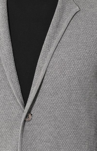 Хлопковый кардиган ZEGNA серого цвета по цене 55800 руб., арт. VUC14/ZZ161, фото 5 Хлопковый кардиган ZEGNA, арт. VUC14/ZZ161, фото 5