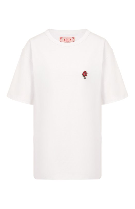Хлопковая футболка AECA WHITE AWCMSSBDTTSST003C0.WHITE (M) Белый AWCMSSBDTTSST003C0.WHITE (M)