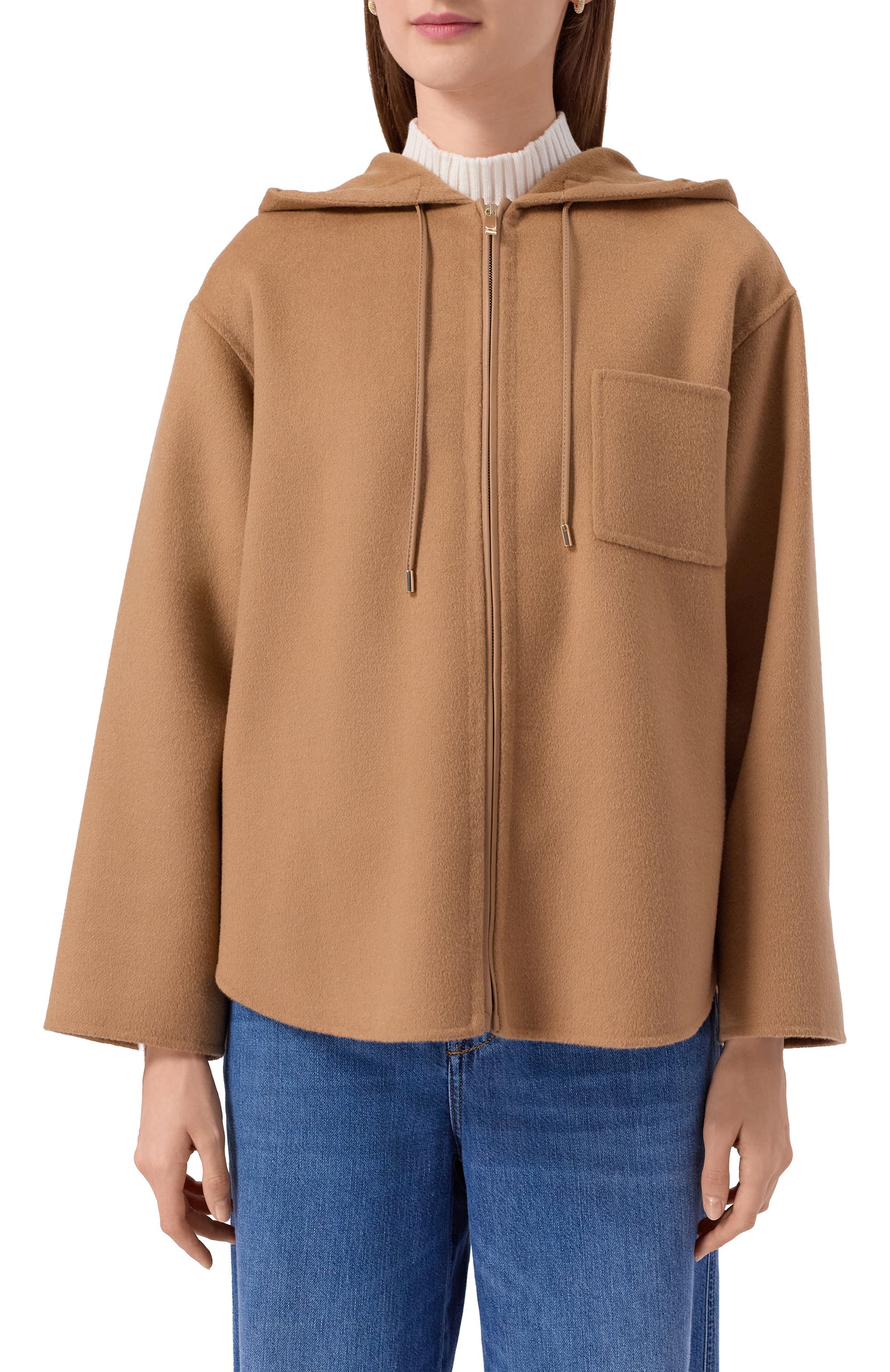 Шерстяное полупальто MAX MARA STUDIO, арт. MINA, фото 3