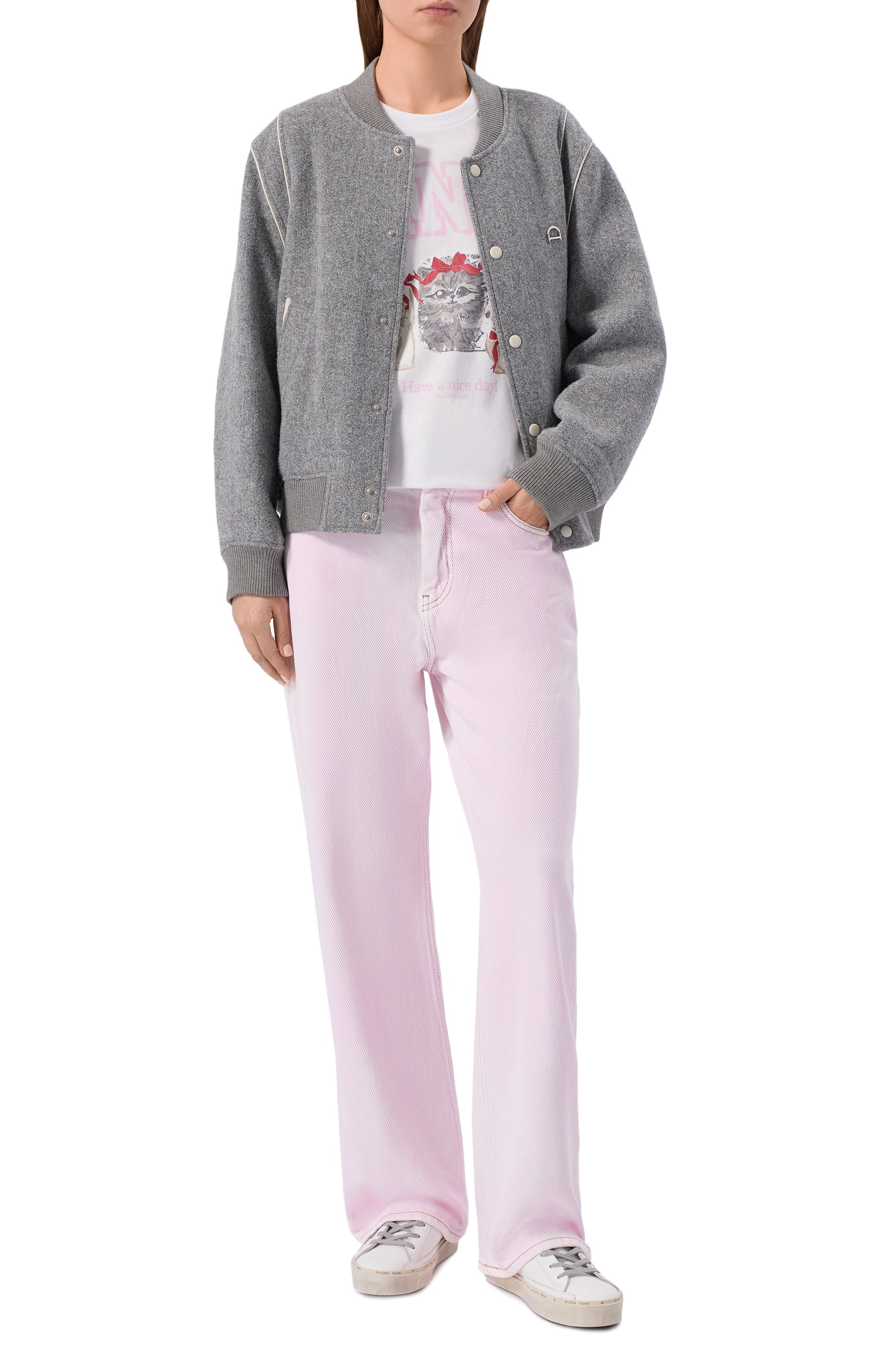 Хлопковая футболка GANNI, арт. A1050029, фото 2