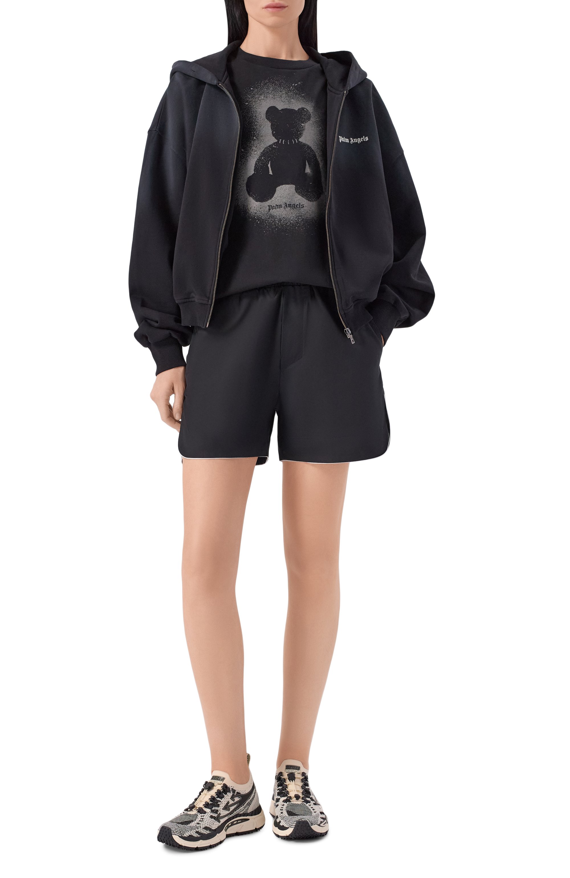 Хлопковые шорты PALM ANGELS, арт. PWCB028S26FAB001, фото 2