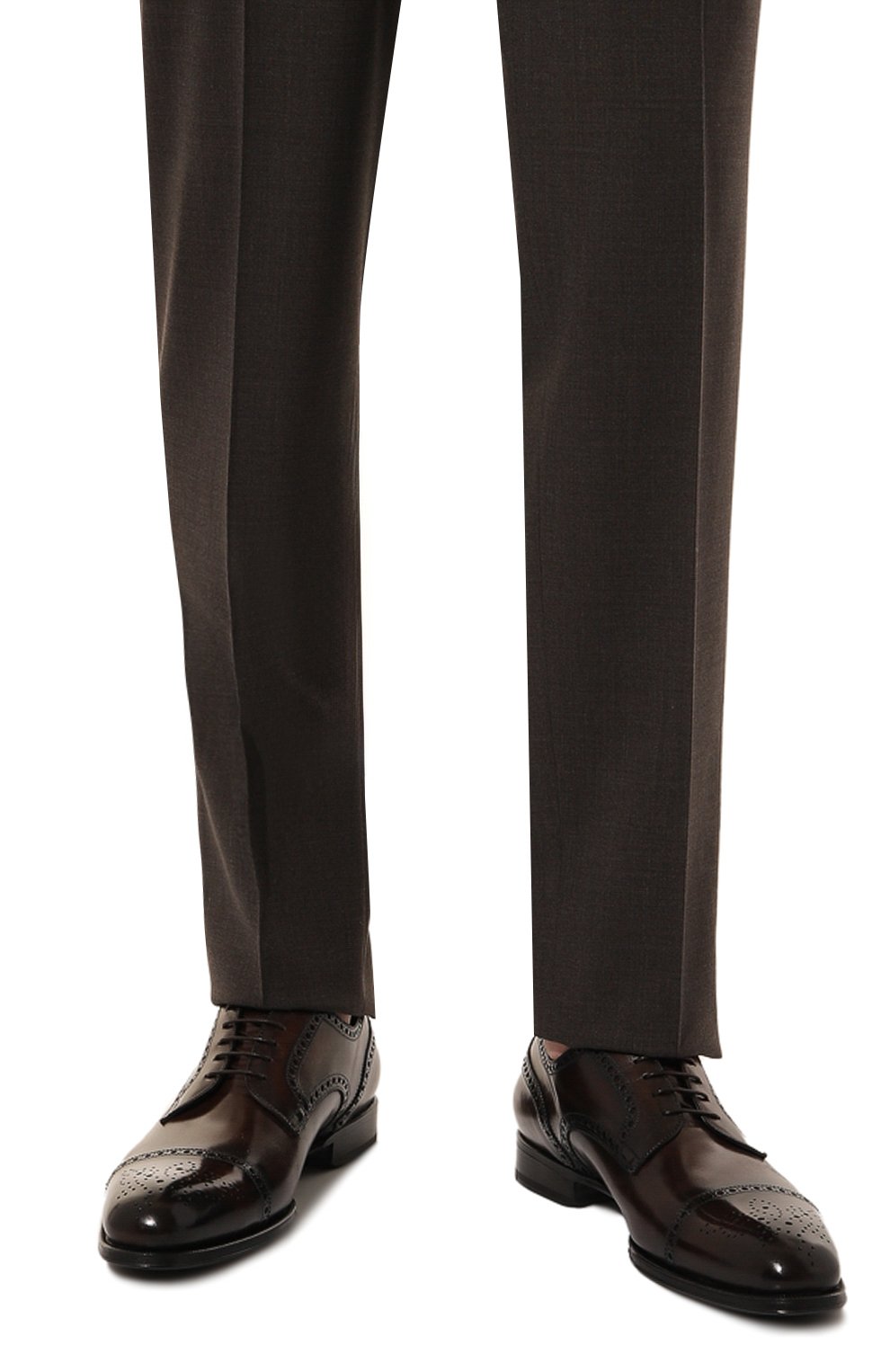 Кожаные дерби W.GIBBS темно-коричневого цвета по цене 85500 руб., арт. 7078007/FRENCH DEC0, фото 3 Кожаные дерби W.GIBBS, арт. 7078007/FRENCH DEC0, фото 3