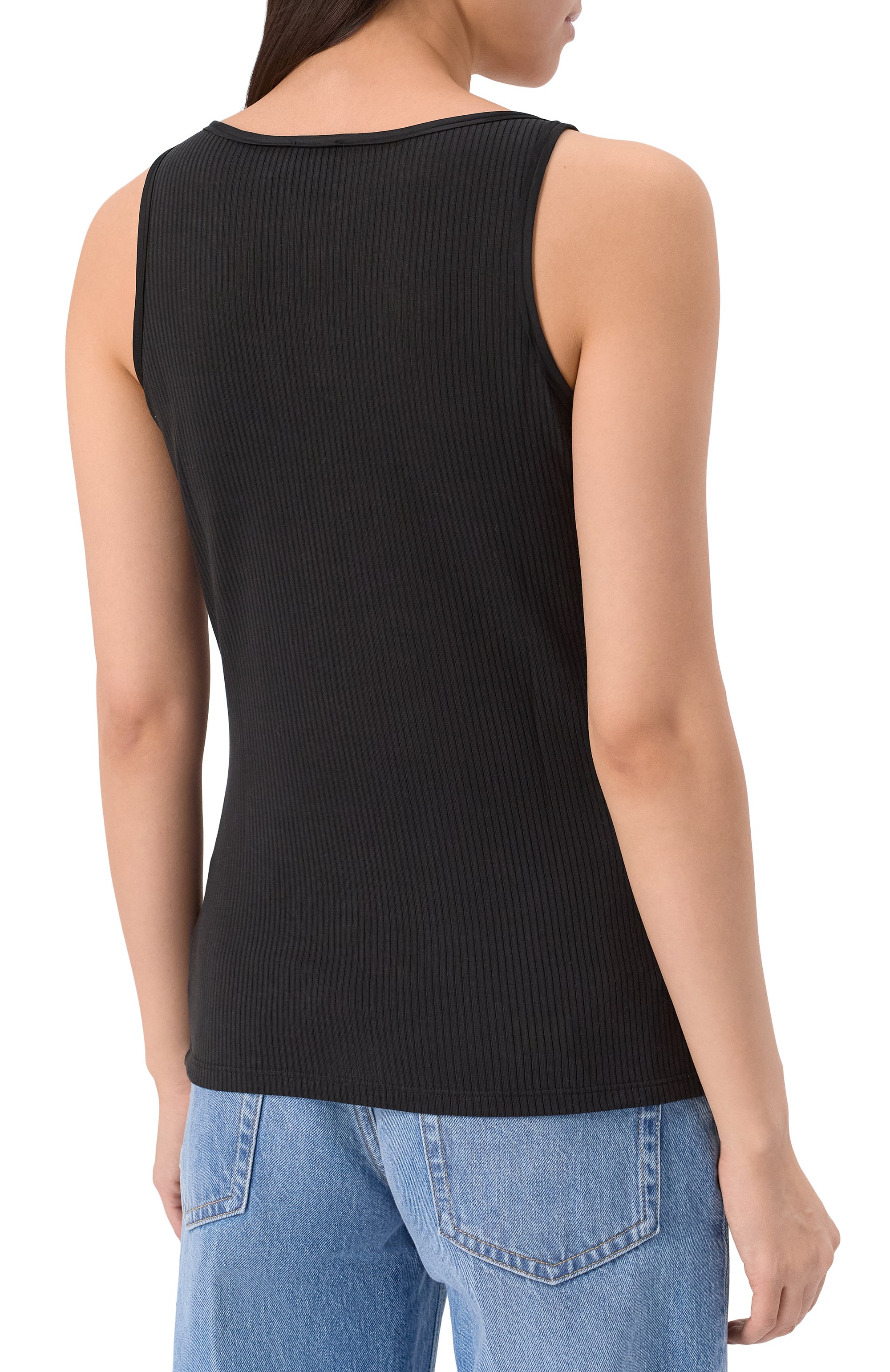 Майка из лиоцелла BOSS черного цвета по цене 9560 руб., арт. 50537597, фото 4 Майка из лиоцелла BOSS, арт. 50537597, фото 4