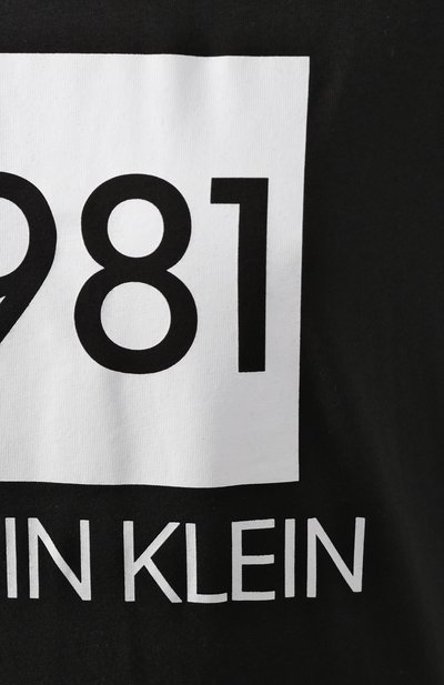 Хлопковая футболка CALVIN KLEIN черного цвета по цене 4600 руб., арт. QS6343E, фото 5 Хлопковая футболка CALVIN KLEIN, арт. QS6343E, фото 5