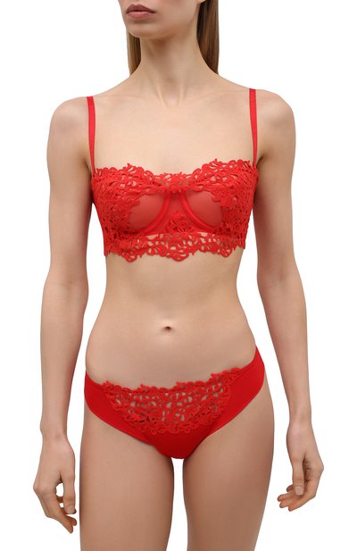 Трусы petit macrame LA PERLA красного цвета по цене 17550 руб., арт. 0019918, фото 2 Трусы petit macrame LA PERLA, арт. 0019918, фото 2