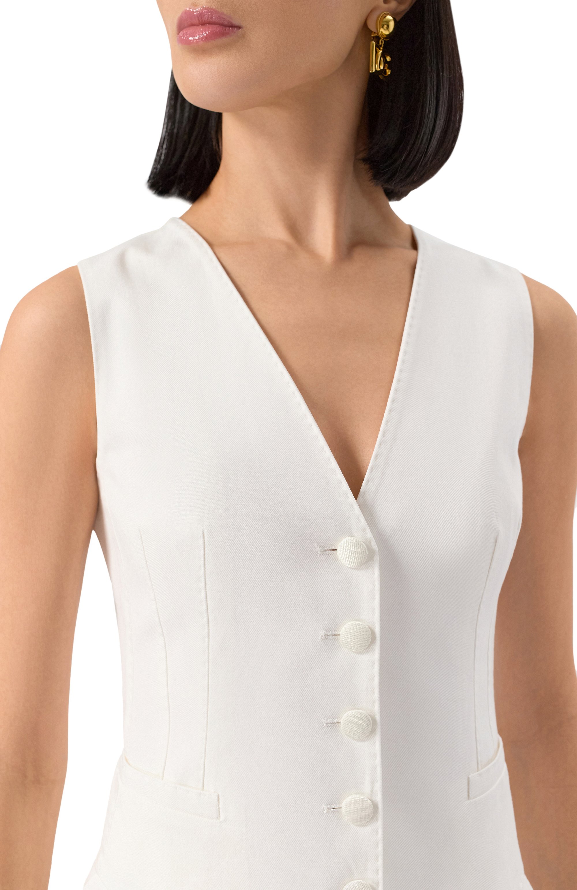 Жилет из хлопка и шелка DOLCE & GABBANA, арт. F79H5T/GDCDD, фото 5