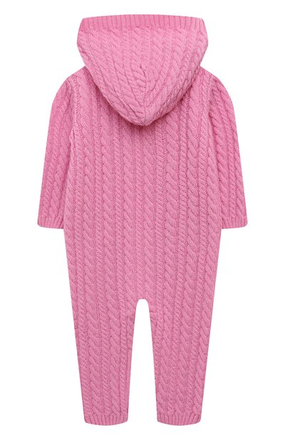 Кашемировый комбинезон WOOL AND COTTON розового цвета по цене 16310 руб., арт. KMLBR-RH, фото 2 Кашемировый комбинезон WOOL AND COTTON, арт. KMLBR-RH, фото 2