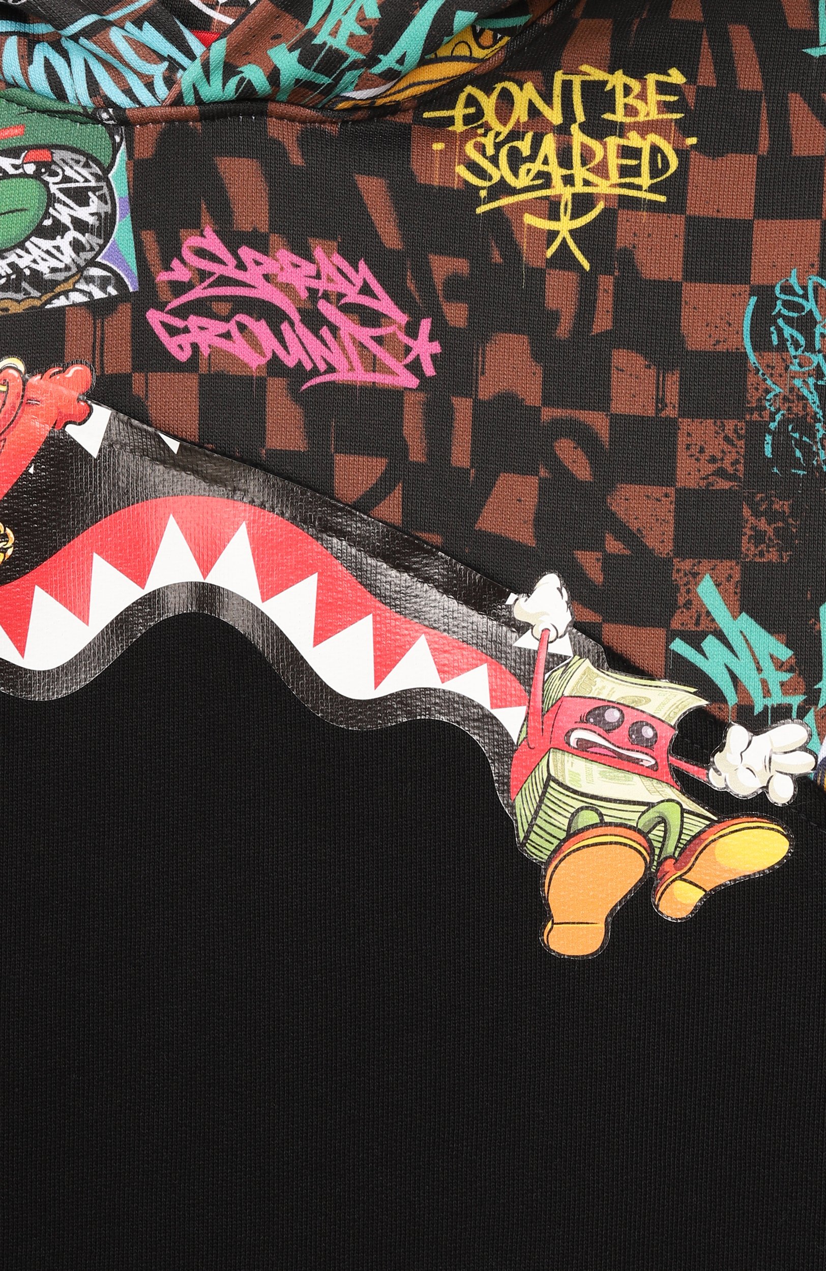 Хлопковое худи SPRAYGROUND, арт. SPY1503G/HANG IN THERE GRAFFITI REGULAR H00DIE, фото 3