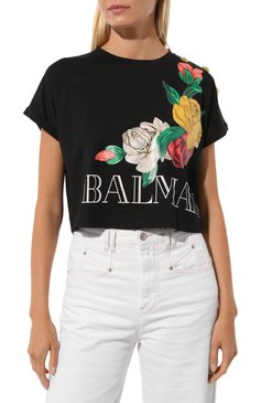 Хлопковая футболка BALMAIN, арт. CF0EE095/GD50, фото 3