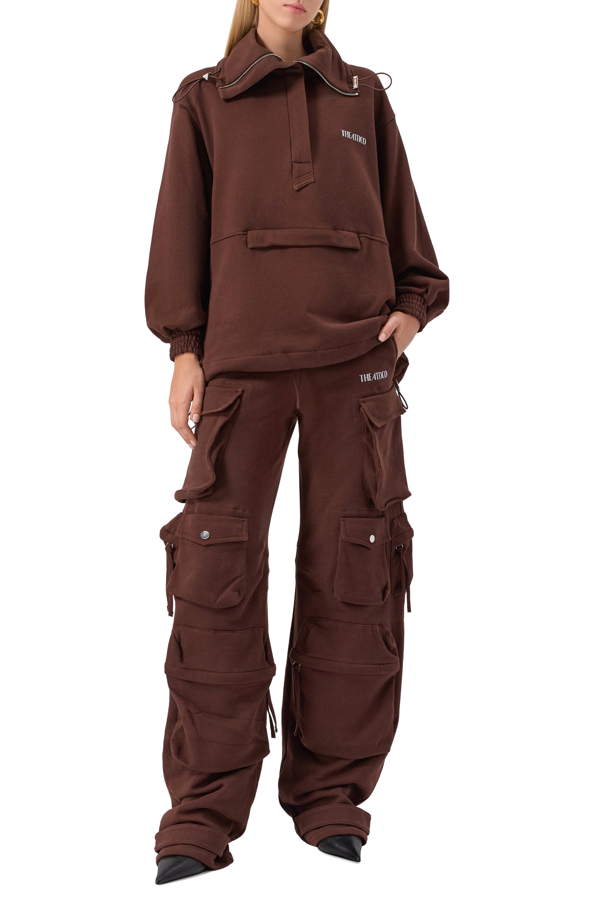 Хлопковые брюки-карго THE ATTICO, арт. 251WCP00260/JJF007AA, фото 2