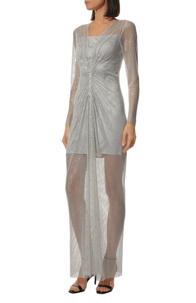 Платье VNINE серебряного цвета по цене 131000 руб., арт. VN-05/DRESS, фото 3 Платье VNINE, арт. VN-05/DRESS, фото 3