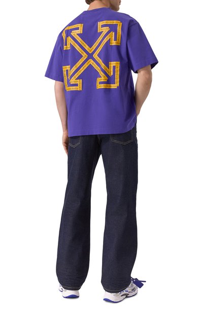 Хлопковая футболка OFF-WHITE, арт. 0MAA120S25JER00D, фото 2