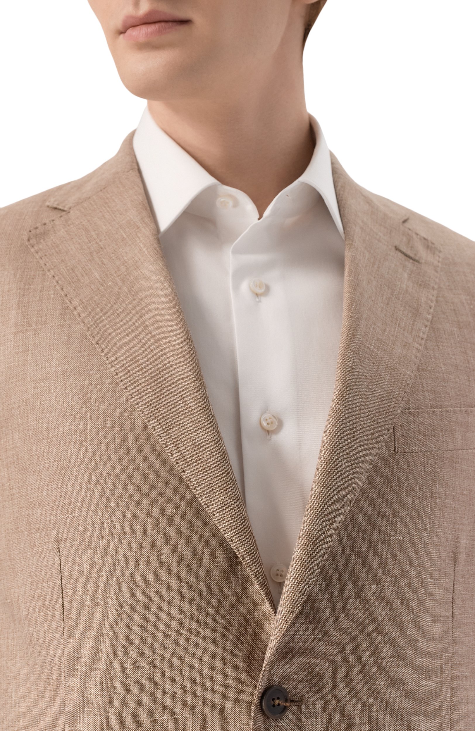 Пиджак из шерсти и льна CORNELIANI бежевого цвета по цене 129500 руб., арт. 27X008/2718263, фото 5 Пиджак из шерсти и льна CORNELIANI, арт. 27X008/2718263, фото 5