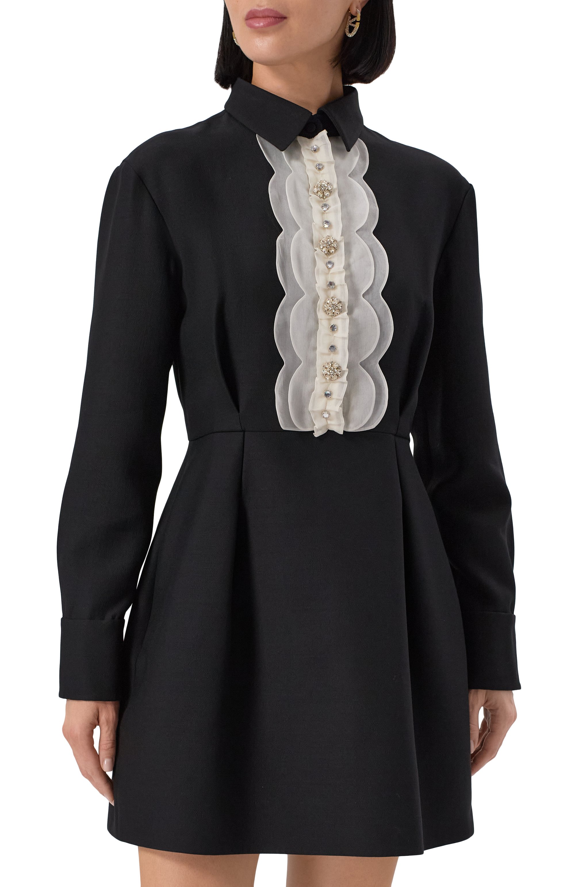 Платье из шерсти и шелка VALENTINO, арт. 5B3VA9T31CF, фото 7