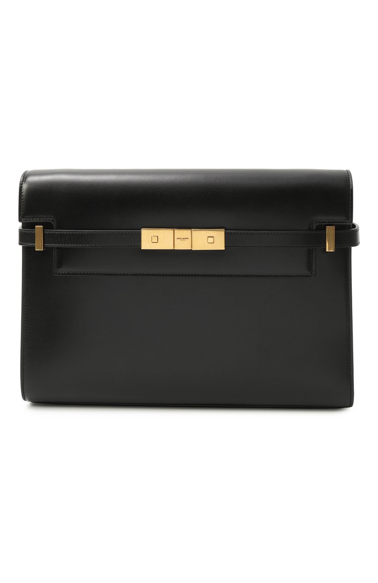 Женская сумка manhattan SAINT LAURENT черного цвета, арт. 579271/0SX0W | Фото 1 (Автоматизация состава: Проставлено; Материал: Натуральная кожа; Автоматизация ТО: Проставлено; Размер: medium)