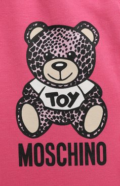 Детские хлопковые шорты MOSCHINO фуксия цвета, арт. HDQ015/LDA13/4-8 | Фото 3 (Случай: Повседневный; Материал сплава: Проставлено; Нос: Не проставлено; Материал внешний: Хлопок; Ростовка одежда: 4 года | 104 см, 8 лет | 128 см, 6 лет | 116 см, 5 лет | 110 см)