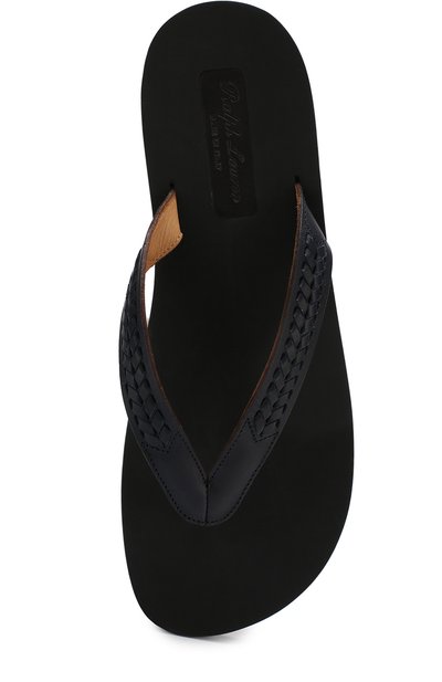 Кожаные шлепанцы с плетением RALPH LAUREN, арт. 815697994, фото 5