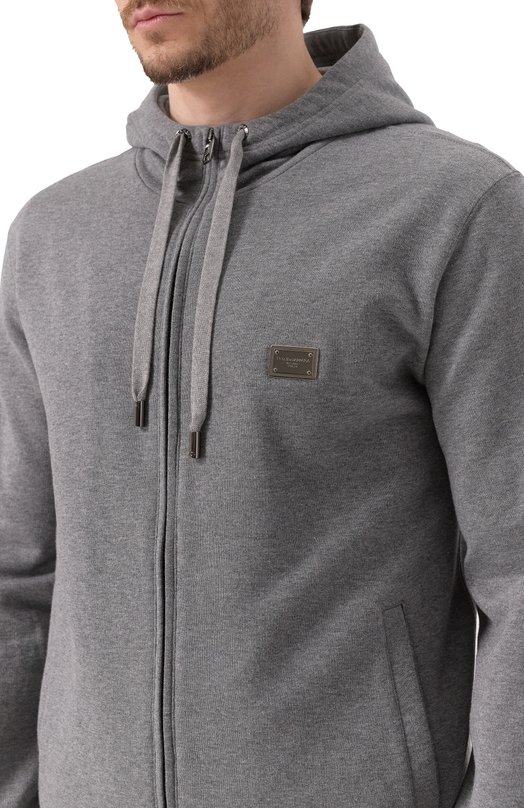 Хлопковая толстовка Dolce & Gabbana G9BGDT/G7N7B Серый  G9BGDT/G7N7B Фото 5