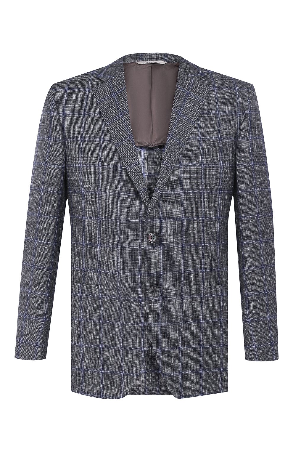 Пиджак из смеси шерсти и шелка CANALI серого цвета по цене 107500 руб., арт. 23291/CF01079/130, фото 1 Пиджак из смеси шерсти и шелка CANALI, арт. 23291/CF01079/130, фото 1