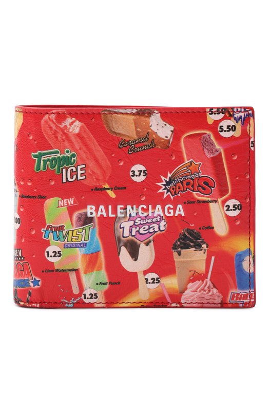 Кожаное портмоне Balenciaga 594315/2ACAL Красный 594315/2ACAL