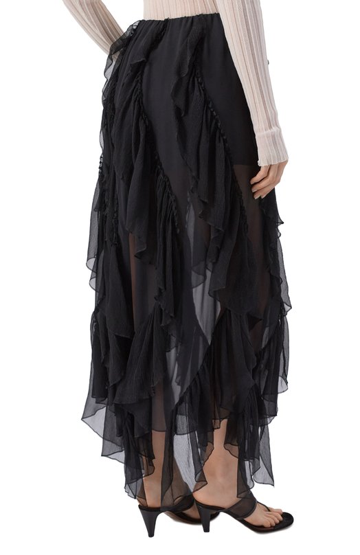 Шелковая юбка Isabel Benenato DW965S26 Чёрный  DW965S26 Фото 4