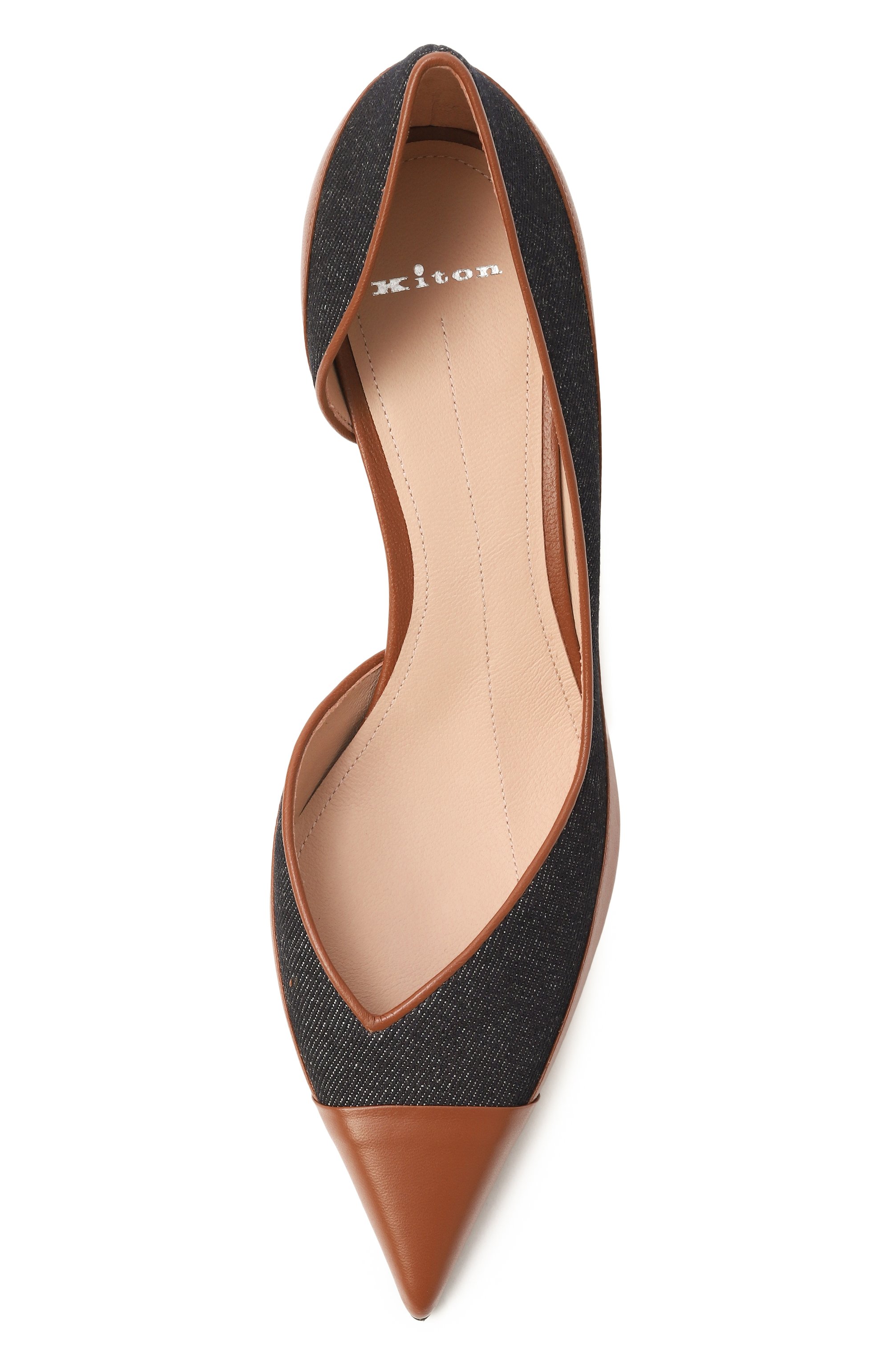 Комбинированные туфли KITON, арт. D58829K0900H01, фото 6