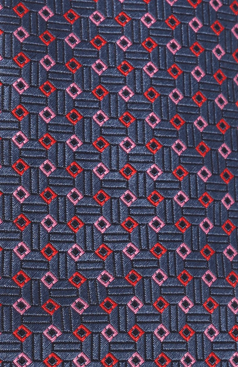 Мужской шелковый галстук GIORGIO ARMANI темно-синего цвета, арт. 360054/4R923 | Фото 4 (Нос: Не проставлено; Материал: Текстиль, Шелк; Принт: С принтом)