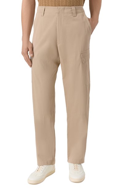 Брюки-карго из хлопка и шелка ZILLI бежевого цвета по цене 173000 руб., арт. CPPT09M010790043U, фото 3 Брюки-карго из хлопка и шелка ZILLI, арт. CPPT09M010790043U, фото 3