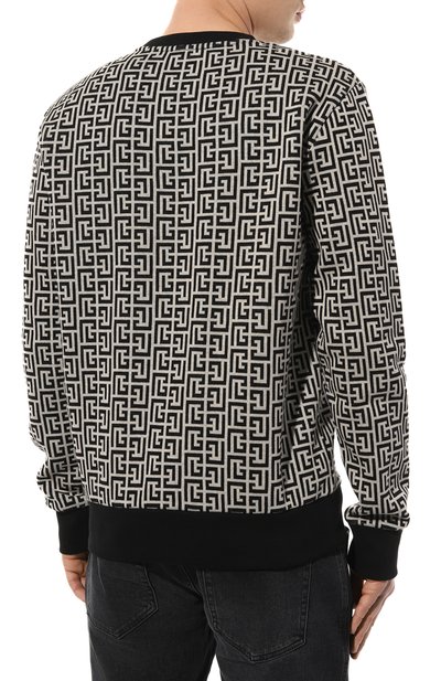 Хлопковый свитшот BALMAIN, арт. YH1JQ040JB22, фото 4