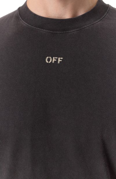 Хлопковый лонгслив OFF-WHITE, арт. 0MAB086S25JER004, фото 5