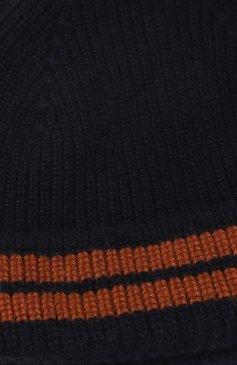 Мужская кашемировая шапка ZEGNA темно-синего цвета, арт. FSH/UEAT05A8 | Фото 3 (Материал: Шерсть, Кашемир, Текстиль; Нос: Не проставлено; Кросс-КТ: Трикотаж)