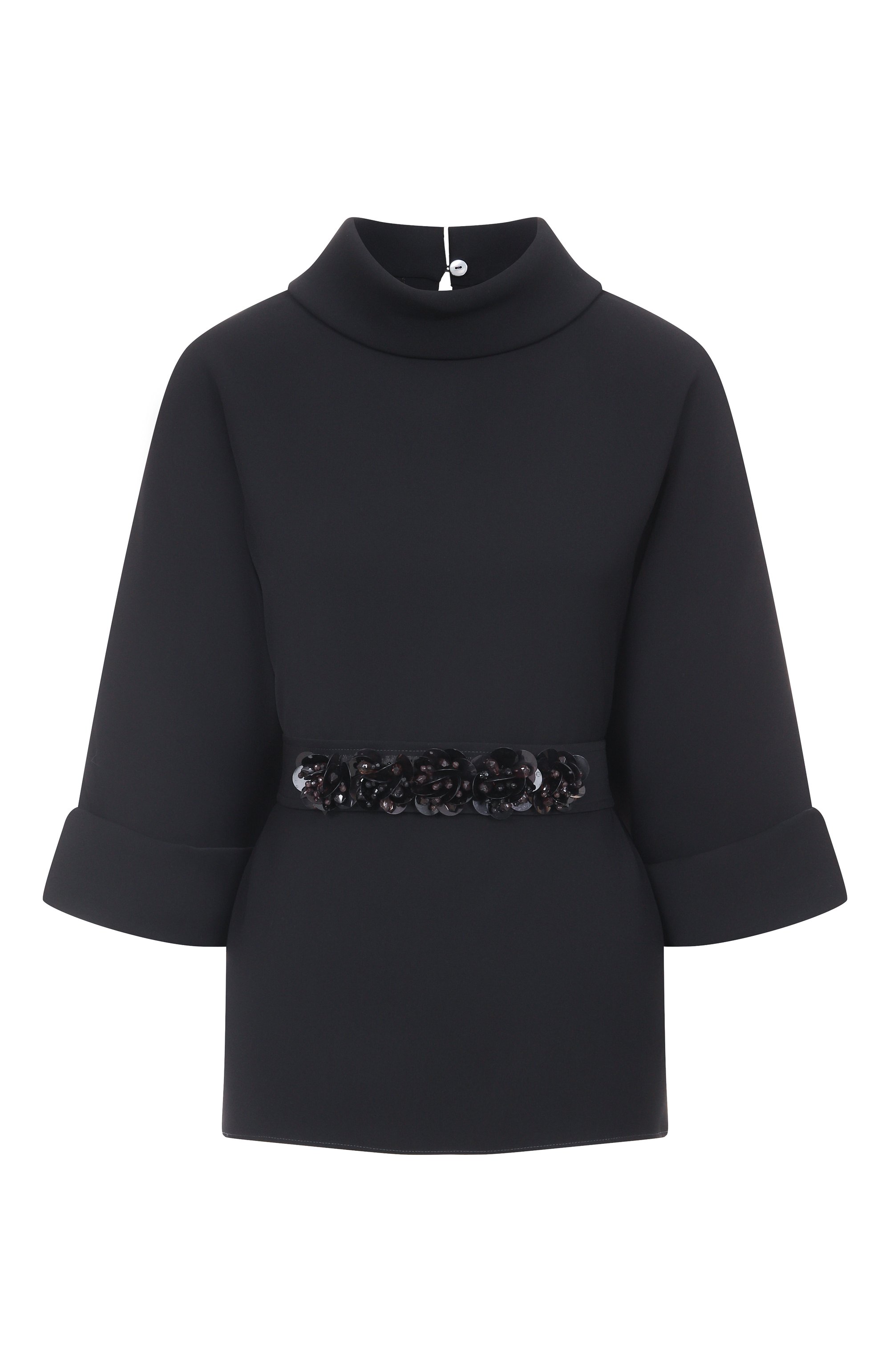 Блузка P.A.R.O.S.H. черного цвета по цене 79950 руб., арт. P0KER25-D313105R, фото 1 Блузка P.A.R.O.S.H., арт. P0KER25-D313105R, фото 1