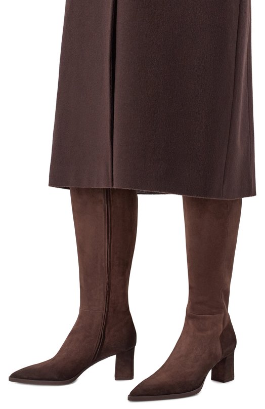 Замшевые сапоги Santoni WSEG71717PC4NAEA Коричневый  WSEG71717PC4NAEA Фото 2