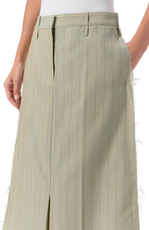 Юбка из шерсти и вискозы Jil Sander J02MA0332/J40275 Зелёный  J02MA0332/J40275 Фото 5